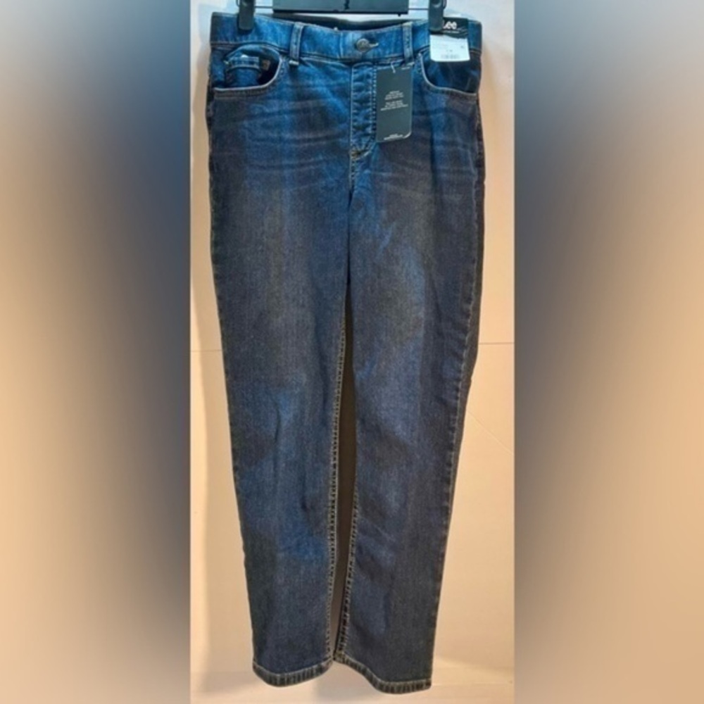 NWT LEE SLIM FIT HI-RISE CROP SEATTLE FOG SIZE 8 MEDIUM